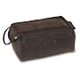 Danielle Enterprises Montana for Him Shaving Kit with Dual Zipper and Velcro Closure, Deep Brown