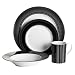 Nautica Sloane Square Banded 4-Piece Place Setting, Service for 1