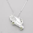 Necklace With 1.40ctw Precious Stones - Genuine Peridots and Topazes Made in 925 Sterling silver. Total item weight 7.0g Length 16in