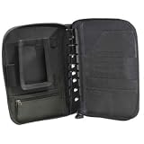 Day - Timer Desk Size Black Pebble Grain Planner w PDA Holder