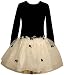 Bonnie Jean Girls 2-6x Stretch Velvet Bodice To Tulle Skirt