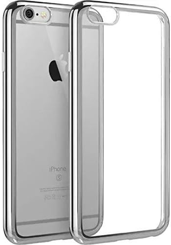iPhone 6 Plus Case,Romandar [Twinkler Series] [Anti-Scratch] Premium Flexible Soft TPU Bumper Silicone Case with Electroplate Frame Fit for iPhone 6 Plus &amp; iPhone 6s Plus (5.5 inches) -- Silver