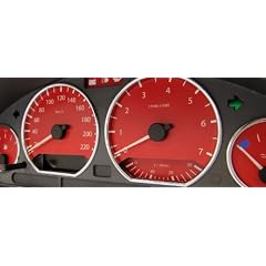 Tachoscheiben "Deep Red" f�r 3er BMW E36 (1990 - 2000), Anzeigewerte: 240 km/h / 7000 UpM