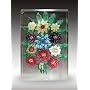 Antique Russian Antique Floral Bouquet Plaque Paperweight, circa 1840-1860