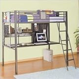 IMAGE OF Powell Monster Bedroom Twin Study Loft Bunk Bed