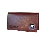 Denny Hamlin #11 NASCAR Leather Checkbook Cover - Brown
