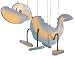 Handbemalte Dino-Marionette aus Albesia-Holz, Länge ca. 30 cm