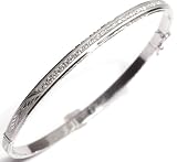 Diamond Engraved Bracelet, 18k White Gold (T.w 0.55)