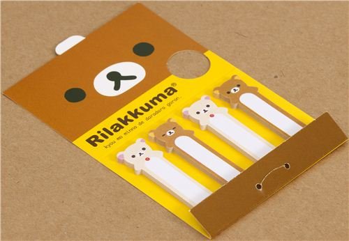 Imagen 2 de Marcador de libro autoadhesivo osos Rilakkuma y Korilakkuma
