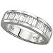 14K White Gold Channel Set Baguette Diamond Band Ring (1.00 ctw)
