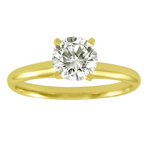 14k White or Yellow Gold Round Diamond Ring (1/2 ct, E-F Color, I1 Clarity) Deals 14k White or Yellow Gold Round Diamond Ring (1/2 ct, E-F Color, I1 Clarity) Deals