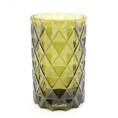 Small Cut Glass Vase (Green)||RF10F