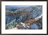 Aerial view of Bryce Canyon National Park in winter Photography Framed Art Poster Print by Norbert Rosing, 29x21