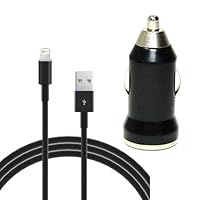 Power Tech Extra Long 6FT, USB to Lightning Compatible Cable + Car Charger for Apple iPod Touch iPhone 5 In Power Tech RETAIL PACKAGING