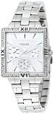 Pulsar Women's PYR047 Dress Sport Square Silver Dial Stainless Steel Watch
