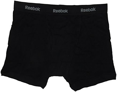 Reebok Men's Boxer Briefs, X-Large 40/42, Black, (Pack of 3)