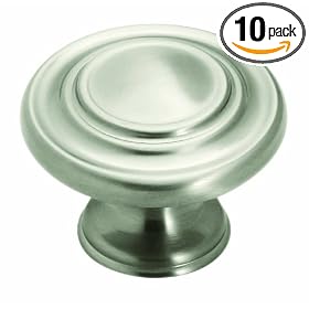 Amerock CDK1586-G10 Inspirations Knob 3-Ring Satin Nickel 10-Pack Design Kit, 1-3 8-Inch Diameter by Amerock