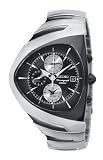 Seiko Men's Alarm Chronograph Black Ion Watch #SNAA05