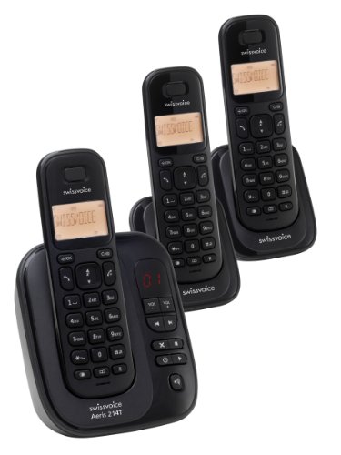 Swissvoice Aeris 214T Trio - Schnurloses Analog-Telefon (DECT) mit Anrufbeantworter und zw Preisvergleich