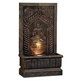 Sitting Buddha Panel Natural Finish Fountain