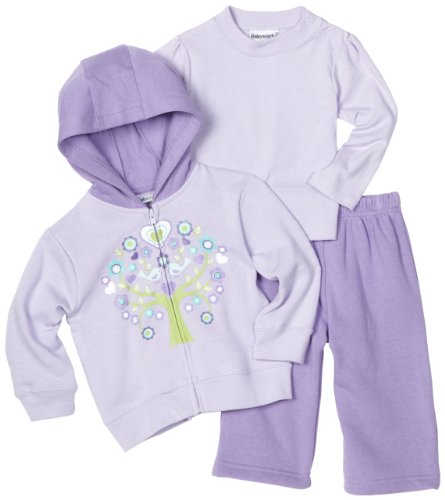 Babyworks Baby-girls Newborn 3 Piece Fleece Jog Set, Purple, 3-6 Months Babyworks Baby-girls Newborn 3 Piece Fleece Jog Set, Purple, 3-6 Months