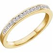 14K Yellow Gold Ladies Diamond Wedding Band