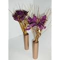 Deko Vase mit Blume 2er Set