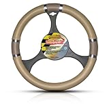 BEIGE STEERING WHEEL COVER