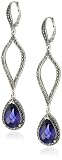 Judith Jack Blue Corundum Drop Earrings