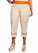 Ashley Stewart Women's Plus Size Linen Cutout Crop Pant