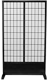 IMAGE OF Classic Beautiful Zen Style - 5ft. Japanese Design Single Panel Wall Partition Room Divider - Black