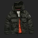 Abercrombie&Fitch アバクロ ダウンジャケット メンズ ダークオリーブ ダウン 並行輸入品 (L)
