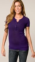 Splendid Cassis Siesta Ribbed Henley