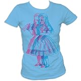 Alice In Wonderland Drink Me Women's Junior T-Shirt In Light Blue