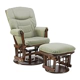 Dutailier Swivel Glider and Ottoman - Chestnut