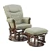 Baby : Dutailier Swivel Glider and Ottoman - Chestnut