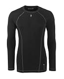 Smartwool Lightweight Rib Crew langarm Funktionsshirt, schwarz