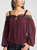 GUESS by Marciano Denise Solid Off Shoulder Top