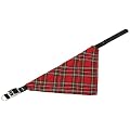 Karlie 31990 Halsband mit Tuch Scotland, 15 mm 35 cm, rot kariert