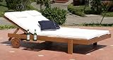 Chesapeake Double Outdoor Adjustable Patio Lounger - Balau Wood