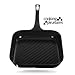 Cooking Pleasures Hard Annodized Square Nonstick Ceramic Grill Pan, 11-inch