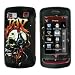 Music Fire Skull Black Snap on Hard Cover Protector Faceplate Skin Case for AT&T LG Xenon GR500 + Belt Clip