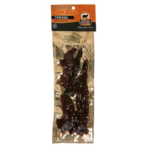 Gary West Meats, Certified Angus Strips, Teriyaki, 4-Ounce Units (Pack of 3) by Dried Beef