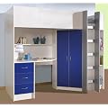 HIGH SLEEPER CALDER WHITE/BLUE HIGH BED M227WB