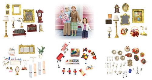 Childrens Toyshop  Toys : Victorian Dollhouse Accessories and Dolls Bundle by Melissa and Doug