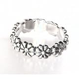 Plumeria Flower Ring in Sterling Silver for Girls - Size 4