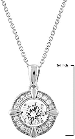 Sterling Silver Gems in Motion Pendant-Necklace made with Swarovski Zirconia