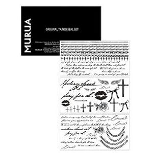 MURUA　ムルーア　TATTOO タトゥーシール 3枚セット [並行輸入品]