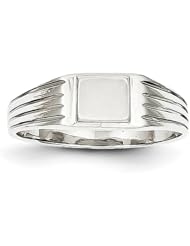 14k White gold Childs Signet Ring