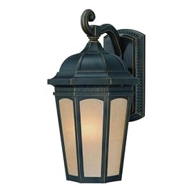 Click here to buy Westinghouse 66842 Village Manor One-Light Exterior Wall Lantern, Oil Rubbed Bronze with... by Westinghouse.